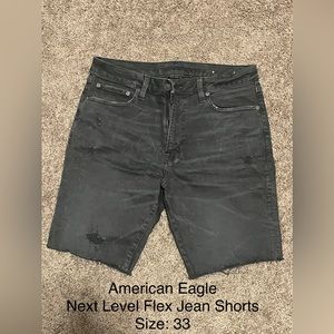 Men’s dark grey jean shorts